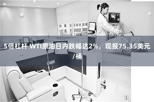 5倍杠杆 WTI原油日内跌幅达2%，现报75.35美元/桶