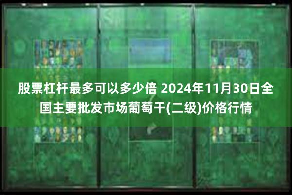 股票杠杆最多可以多少倍 2024年11月30日全国主要批发市场葡萄干(二级)价格行情