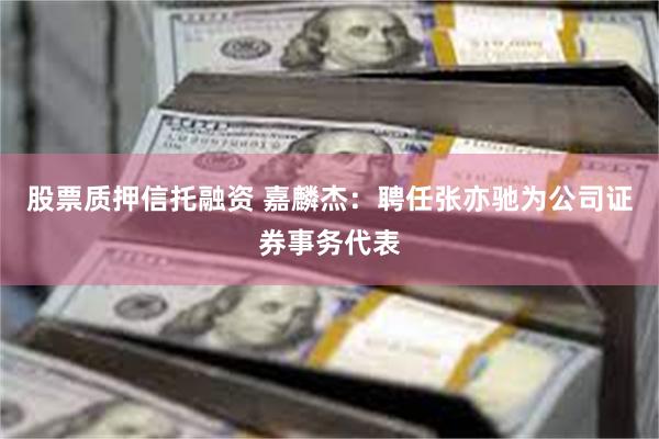 股票质押信托融资 嘉麟杰：聘任张亦驰为公司证券事务代表